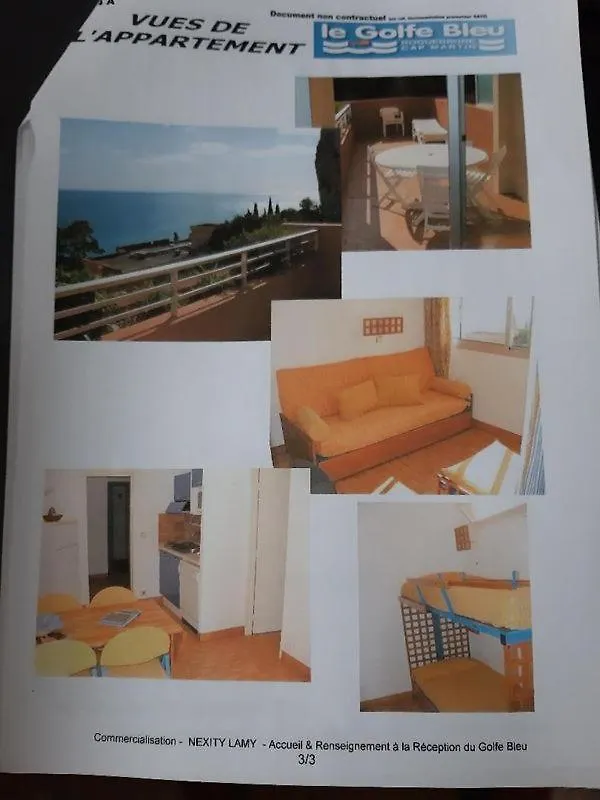 Apartment Le Golfe Bleu - Logement 6 Personnes - Vue Mer Laterale Du 19-07 Au 02-08 - Du Samedi Au Samedi Roquebrune-Cap-Martin